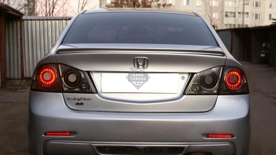 Спойлер лип Honda Civic 8 4D ABS пластик