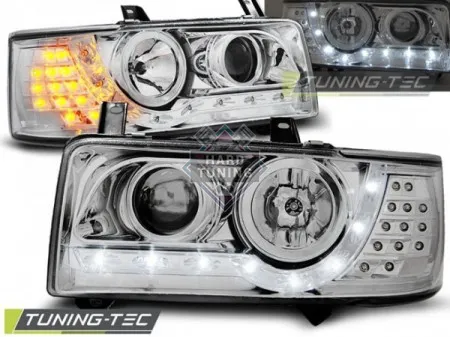 Передние фары Volkswagen T4 (1990-2003) Daylight хром