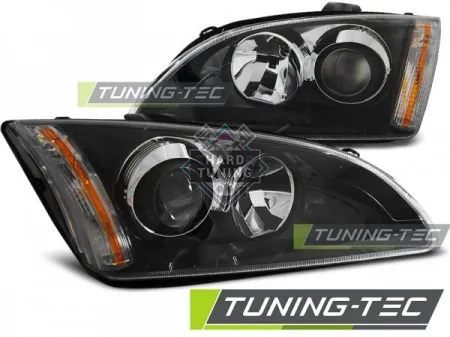 Передние фары Ford Focus 2 (2004-2008) черные