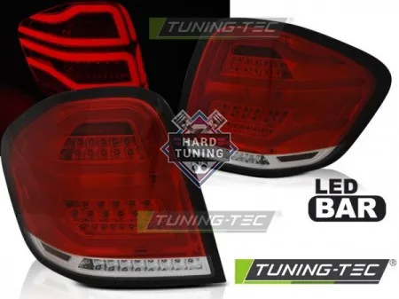 Задние фонари Mercedes M-Class W164 (2005-2008) LED BAR красно-белые