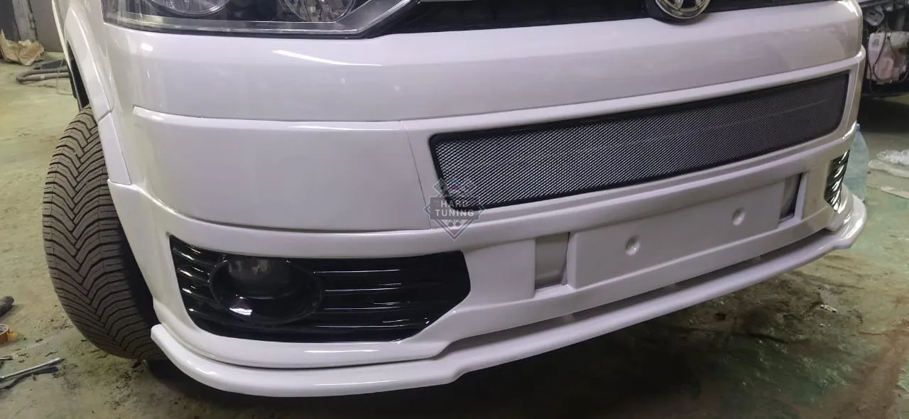 Сплиттер спойлер переднего Rieger бампера Volkswagen T5
