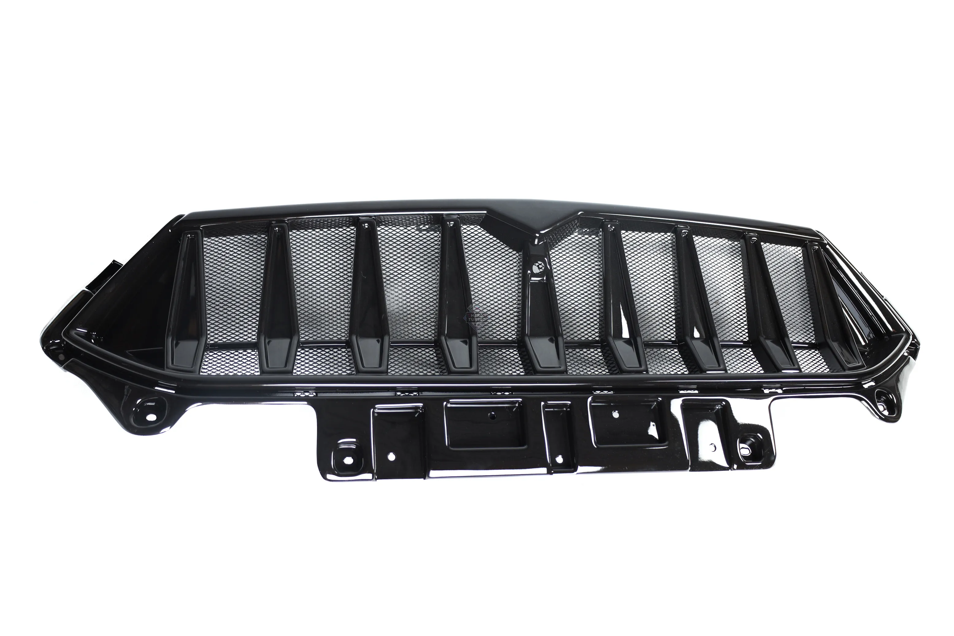 Решетка радиатора Sport V2 Haval F7 / F7x (2018-2022) с сеткой Черный глянец