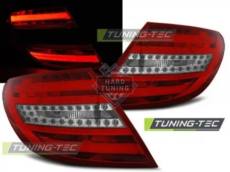 Задние фонари Mercedes W204 Sedan (2007-2010) LED Bar красно-белые