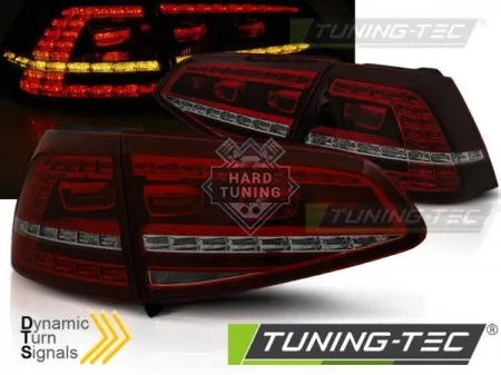 Задние фонари VW GOLF 7 (2012-2017) LED TAIL LIGHTS SPORT SEQ fits красно-тонированные
