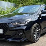Передний бампер MERCEDES-STYLE ROMB под ПТФ Hyundai Solaris 2 (2017-2020)