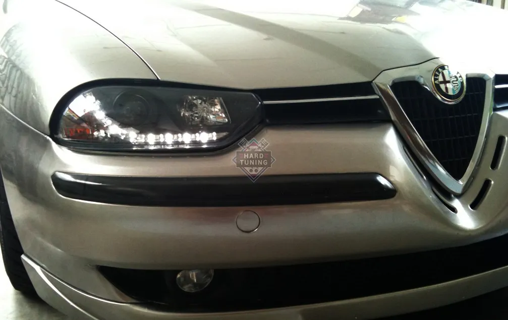Передние фары Alfa Romeo 156 (1997-2003) DAYLIGHT черные