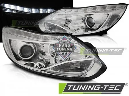Передние фары Ford Focus 3 (2011- 2014) LED хром