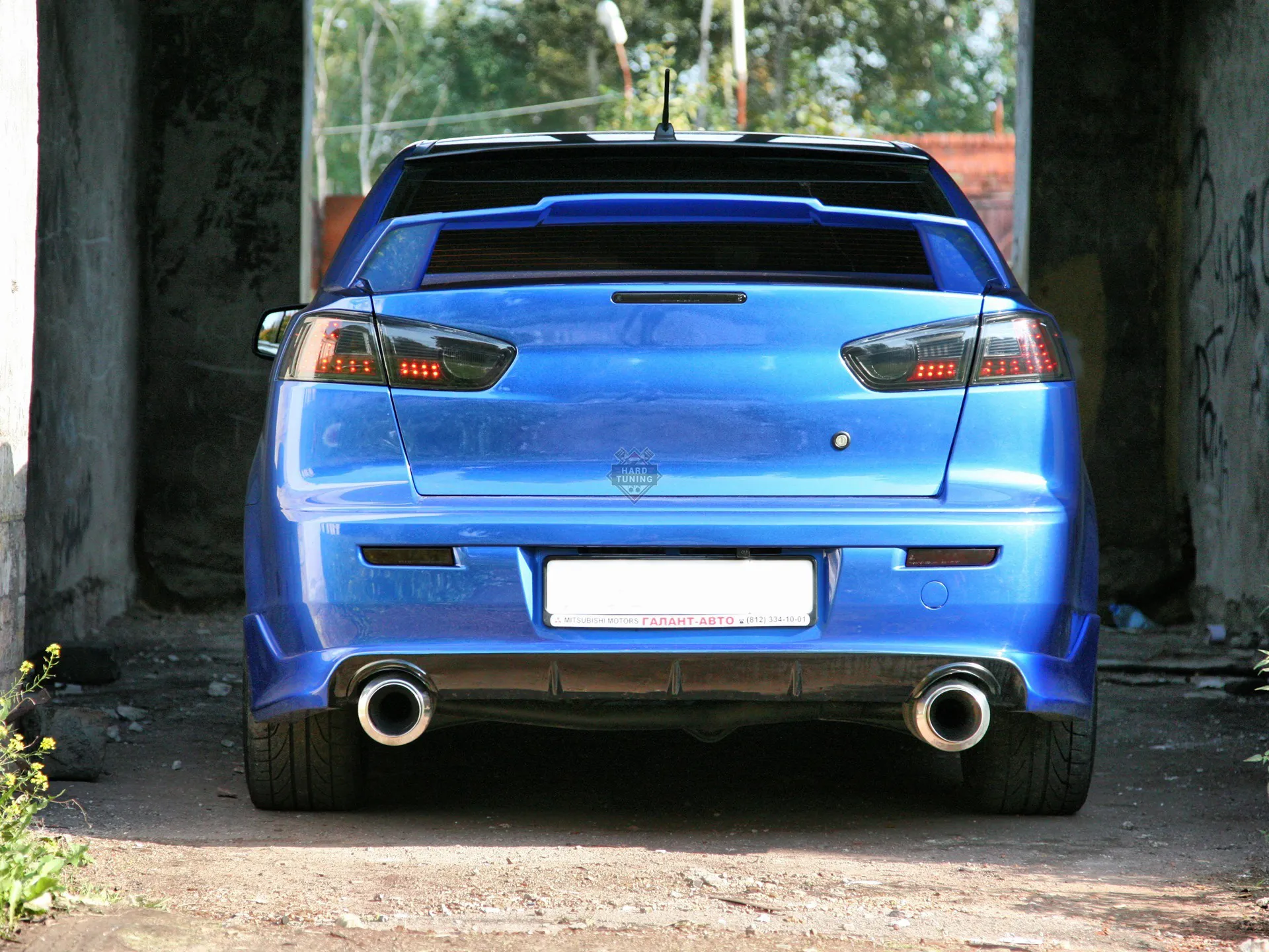 Обвес ZODIAK (под одиночный/под двойной выхлоп) Mitsubishi Lancer 10 (2007-2011) стеклопластик