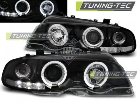 Передние фары BMW E46 (1999-2003) COUPE HEADLIGHTS ANGEL EYES fits черные
