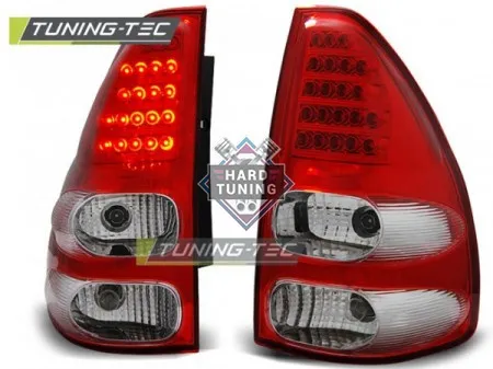 Задние фонари Toyota Land Cruiser 120 (2003-2009) LED красно-белые