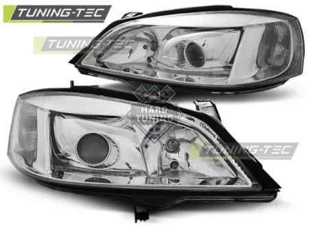 Передние фары Opel Astra G (1997-2004) H7 хром
