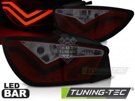 Задние фонари Seat Ibiza 6J 3D (2008-2012) LED BAR красно-тонированные