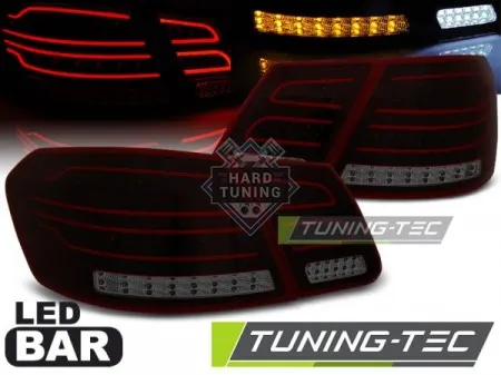 Задние фонари Mercedes W212 E-Class (2009-2013) LED BAR красно-тонированные