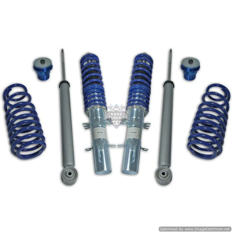 Койловеры JOM для Гольф 4 и Бора (VW Golf 4, Bora), все модели, в том числе Variant. Занижение 20..60 мм. В комплекте 4 амортизатора и 4 пружины.