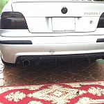 Диффузор заднего M бампера BMW E39 под 1-2 трубы (на выбор) стеклопластик