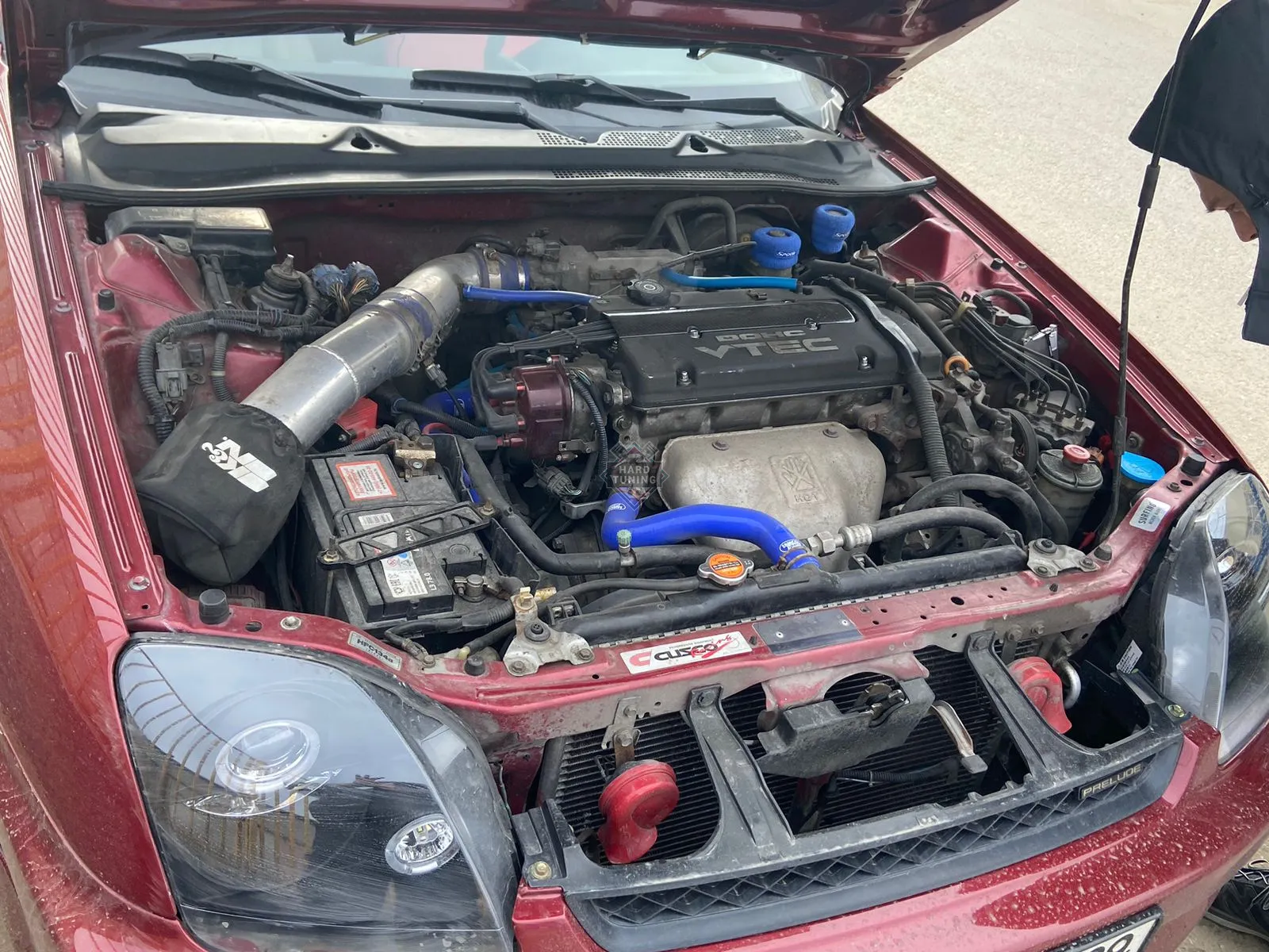 Передние фары Honda Prelude 5 (1997-2001) Angel Eyes черные
