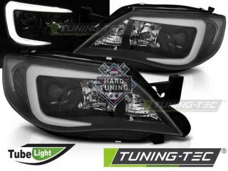 Передние фары Subaru Impreza 3 GH (2007-2012) черные
