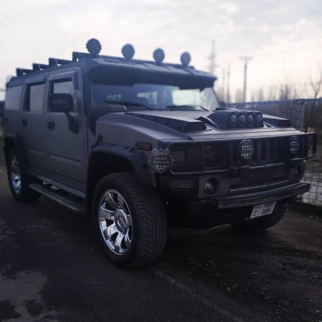 Накладка капота H2 под оптику V2 Hummer H2
